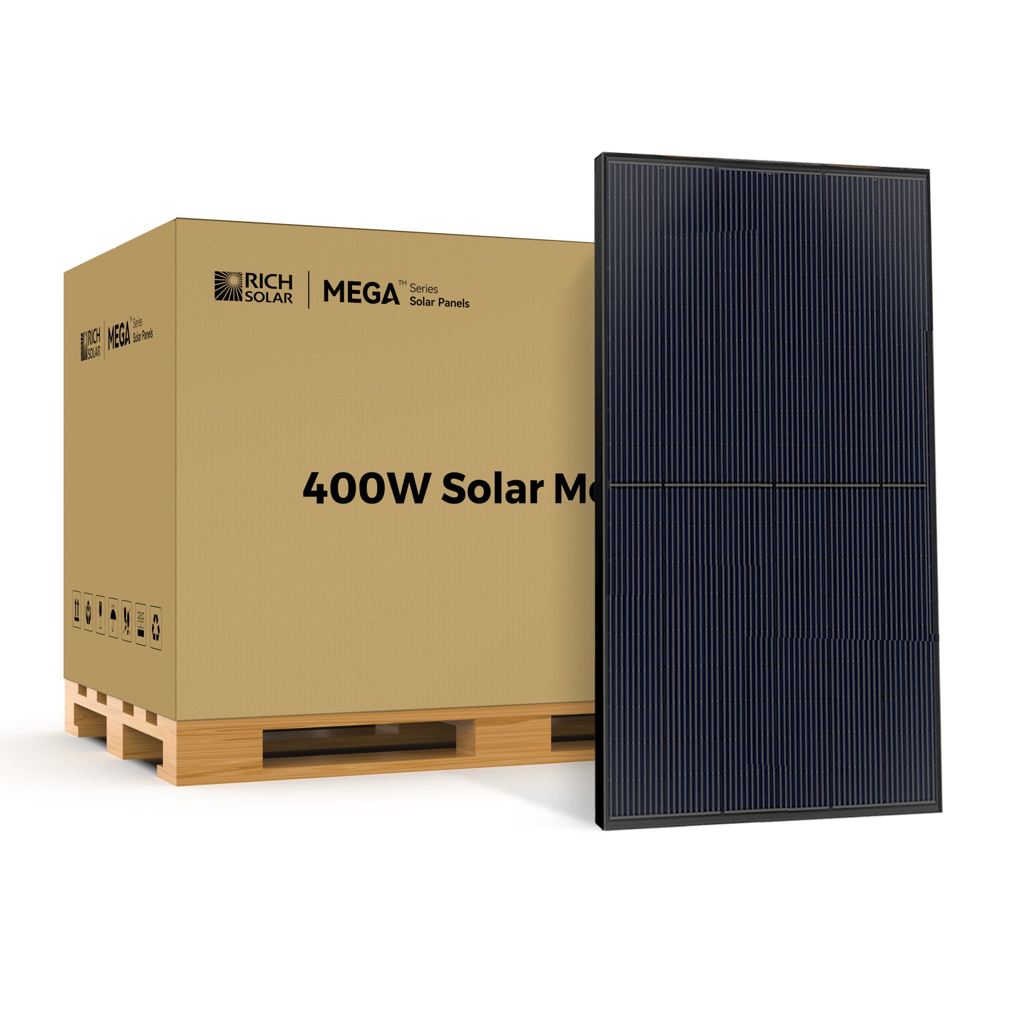 RICH SOLAR MEGA 400W Solar Panel – UL Certified for Grid-Tie & Off-Grid Use | Residential, Commercial, Agricultural | 25-Year Warranty