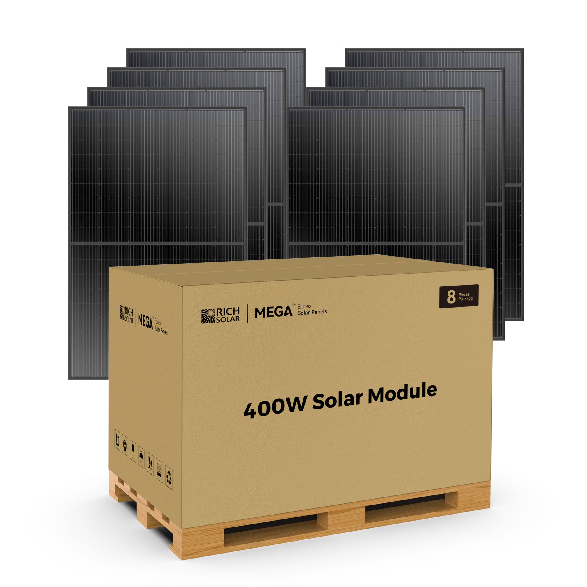 RICH SOLAR MEGA 400W Solar Panel – UL Certified for Grid-Tie & Off-Grid Use | Residential, Commercial, Agricultural | 25-Year Warranty