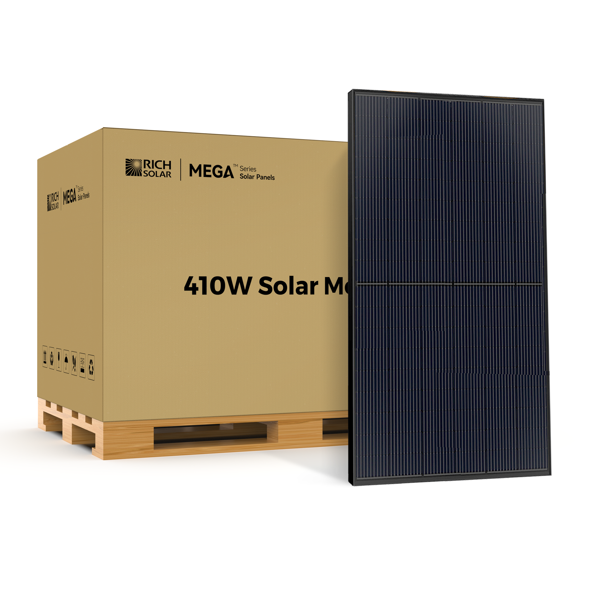 RICH SOLAR MEGA 410W Monocrystalline Solar Panel – UL Certified | 25-Year Warranty | Grid-Tie & Off-Grid Ready