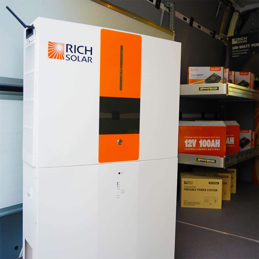 RICH SOLAR All-in-One Energy Storage System – 6.5kW Inverter, 5.12kWh LiFePO₄ Battery, Dual MPPT | Off-Grid & Backup Power Solution