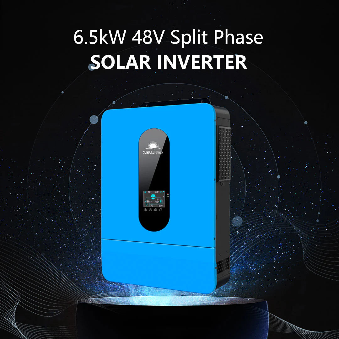 SunGoldPower 6500W Off-Grid Solar Kit – 48V 120/240V Inverter + 10.24kWh LiFePO4 Battery + 8×415W Panels