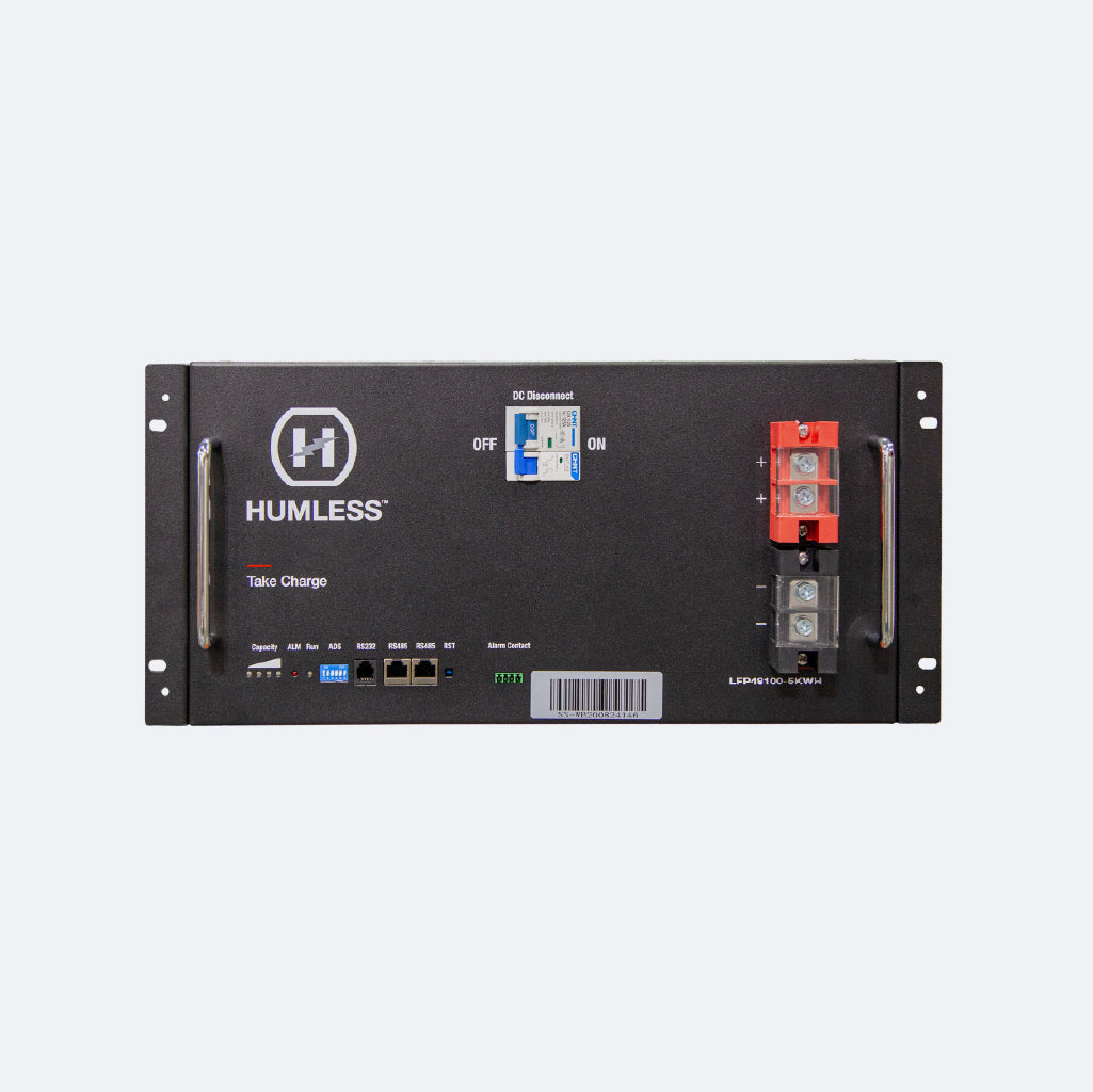 HUMLESS 5kWh LiFePO4 Rack-Mounted Battery | Compact Home Solar Energy Storage